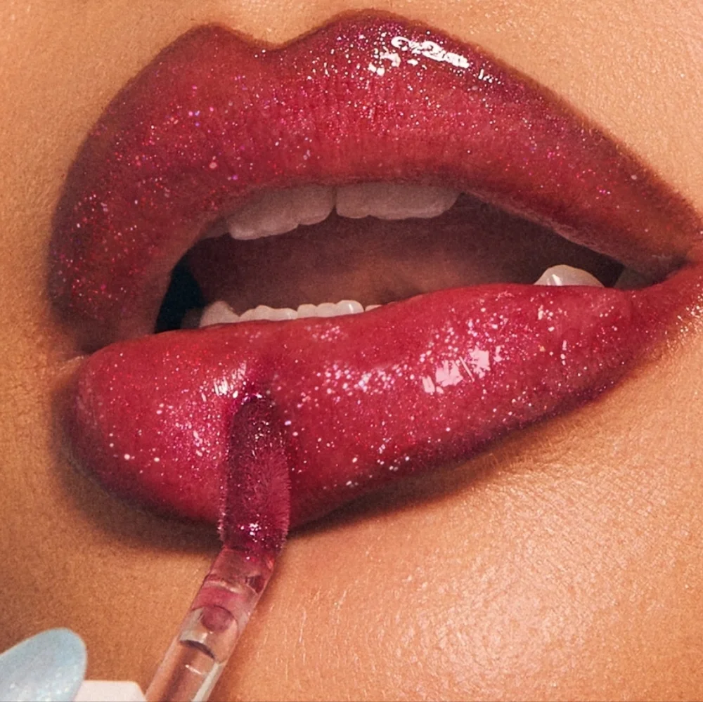 HALF MAGIC Drip Glitter Lip Gloss "No  Fux Fuchsia" - Picture 3 of 9